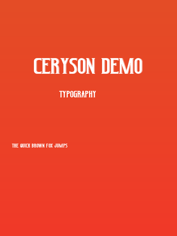Ceryson Demo Poster