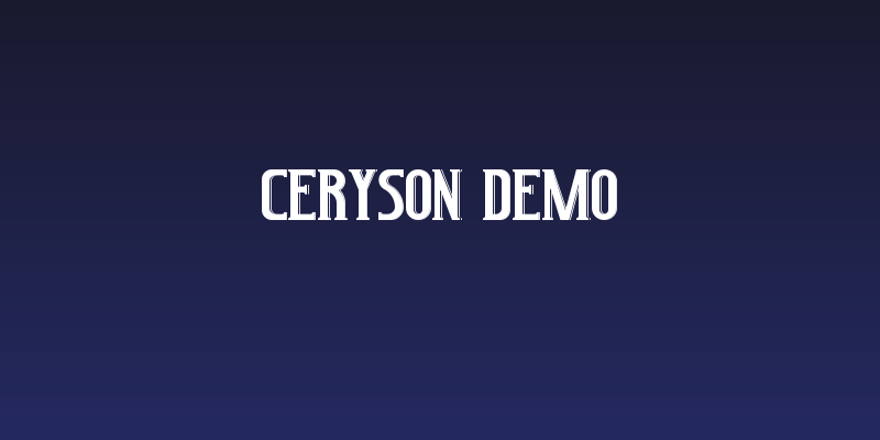 Ceryson Demo Social Header