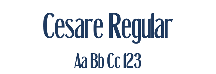 Cesare Regular Font Preview
