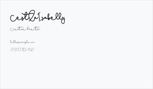 CestLaIsabelly Business Card