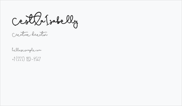 CestLaIsabelly Business Card