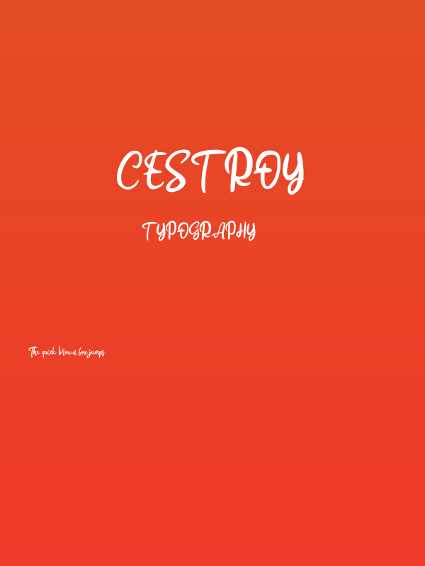 Cestroy Poster