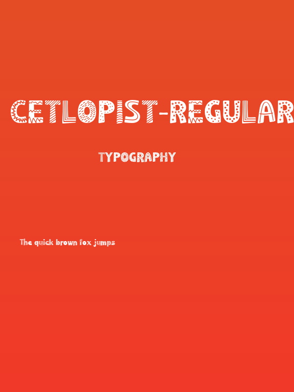 Cetlopist-Regular Poster