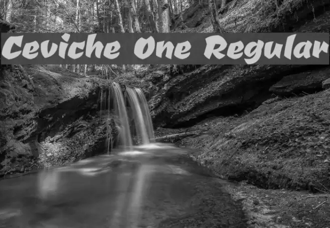 Ceviche One Regular Шрифта examples