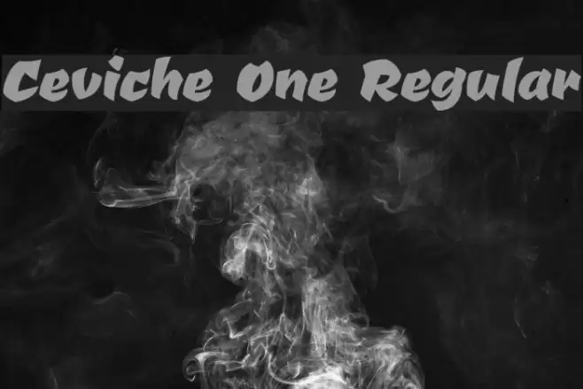 Ceviche One Regular Шрифта examples