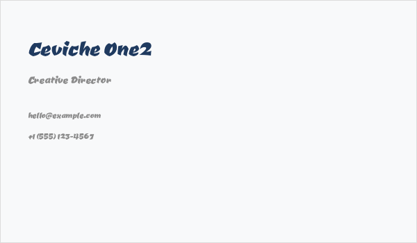 Ceviche One2 Business Card