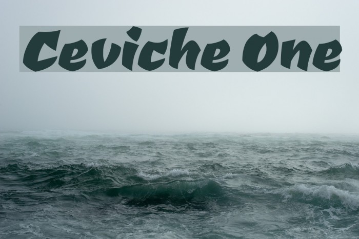 Ceviche One Font examples