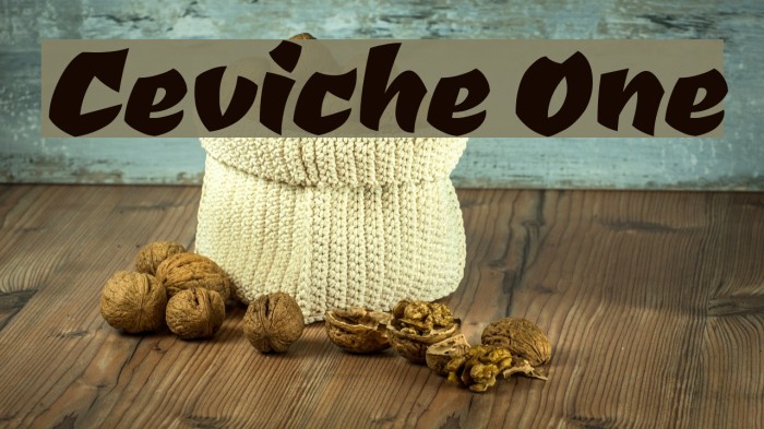Ceviche One Font examples