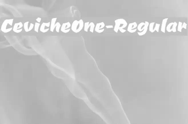 CevicheOne-Regular Schriftart examples