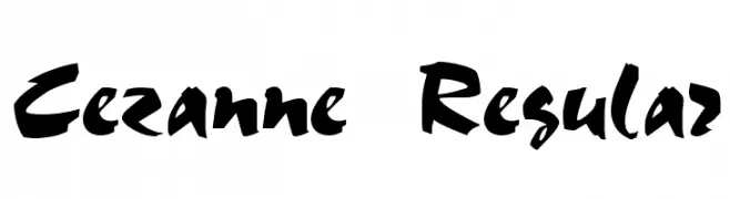 Cezanne Regular  font caratteri gratis