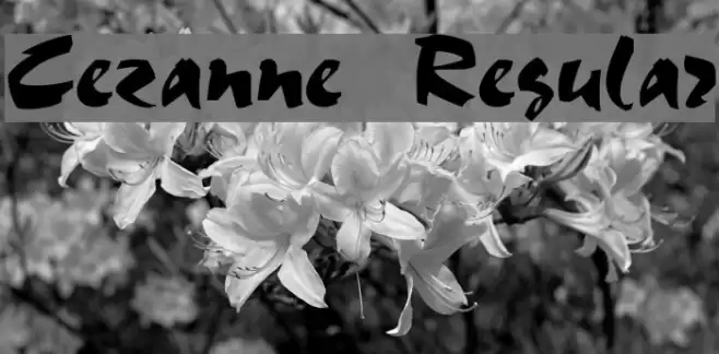 Cezanne Regular Font examples
