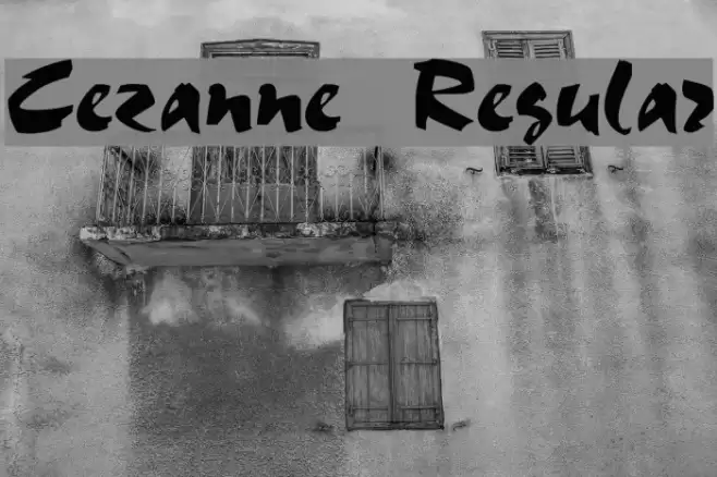 Cezanne Regular Font examples