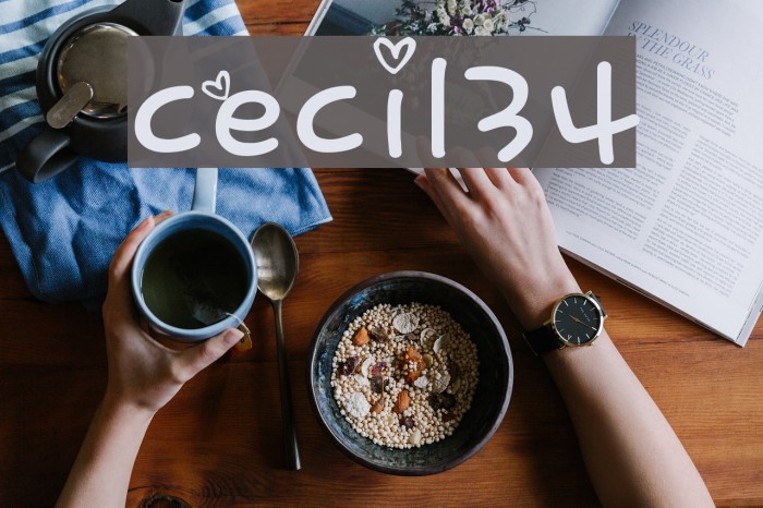 cecil34 Font examples