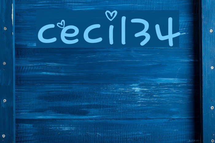 cecil34 Font examples