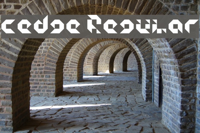 cedge1 Regular Font examples