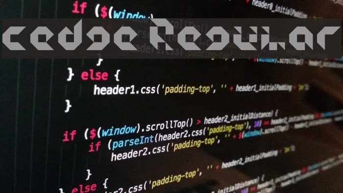 cedge1 Regular Font examples