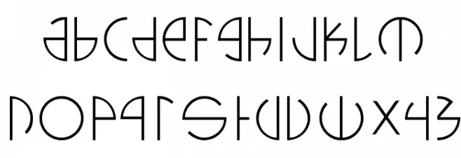 cerclip Schriftart Kleinbuchstaben