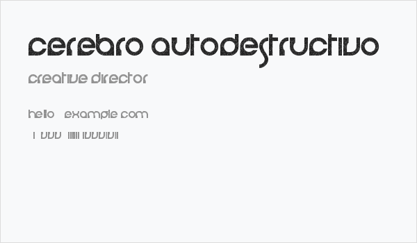 cerebro autodestructivo Business Card