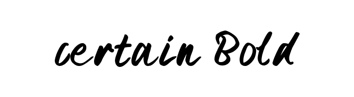 certain Bold Font