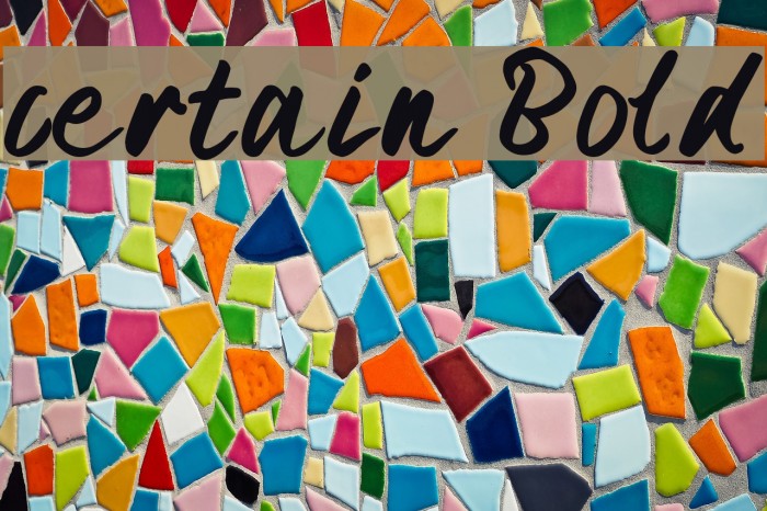 certain Bold Font examples