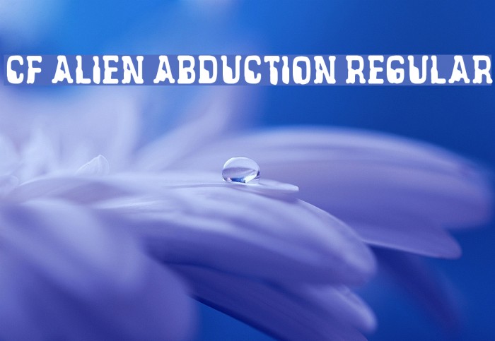 CF Alien Abduction Regular Font examples