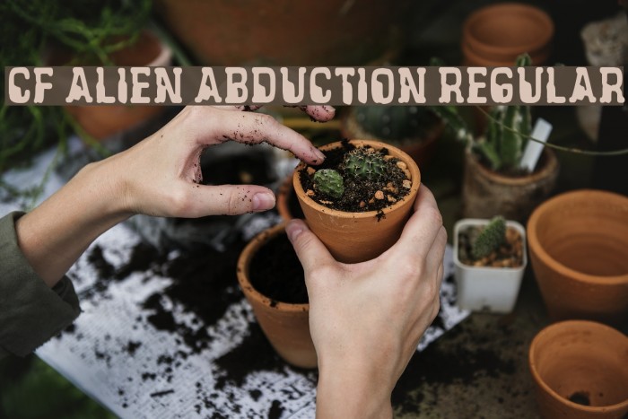 CF Alien Abduction Regular Font examples