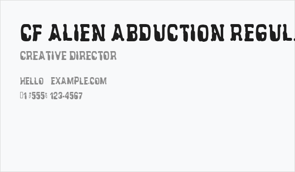 CF Alien Abduction Regular Business Card
