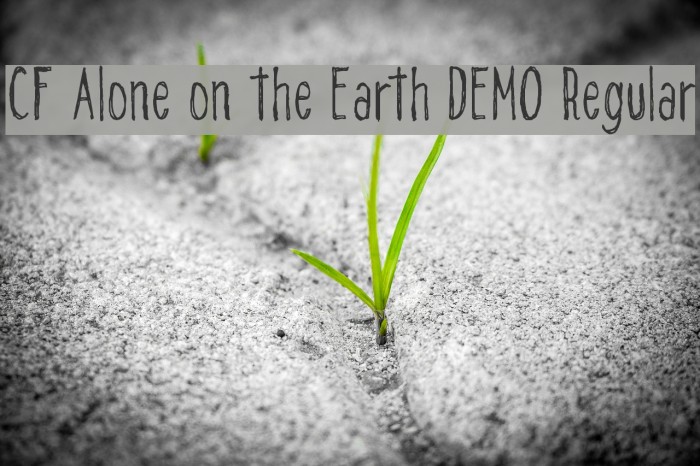 CF Alone on the Earth DEMO Regular Font examples