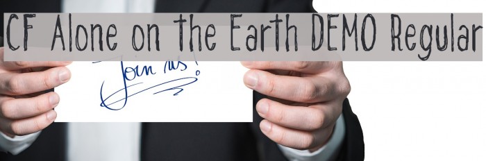 CF Alone on the Earth DEMO Regular Font examples