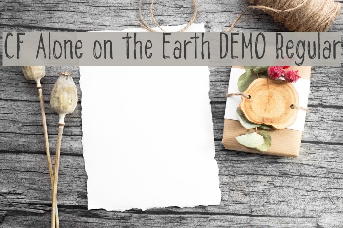 CF Alone on the Earth DEMO Regular Font examples