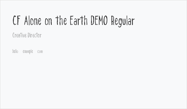 CF Alone on the Earth DEMO Regular Business Card