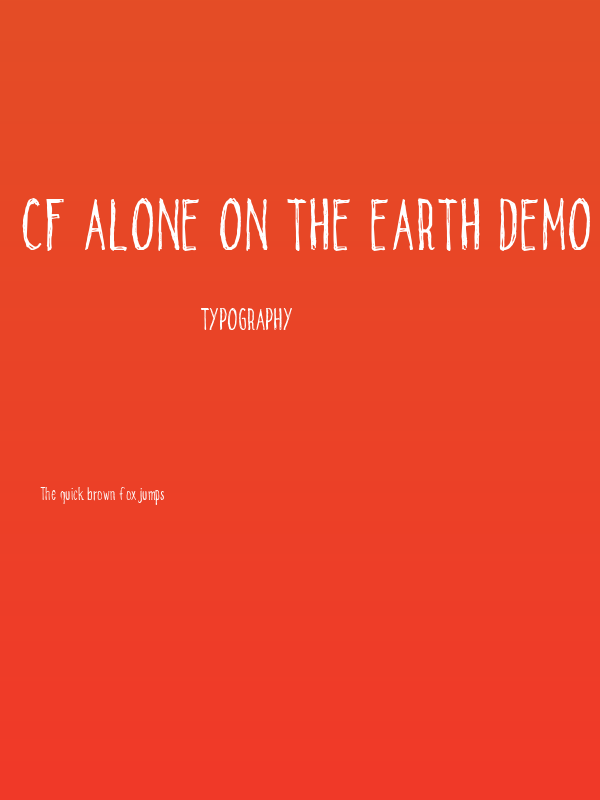 CF Alone on the Earth DEMO Regular Poster
