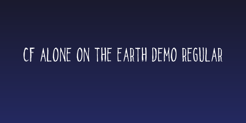 CF Alone on the Earth DEMO Regular Social Header