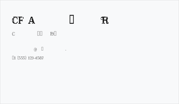 CF America Regular Business Card