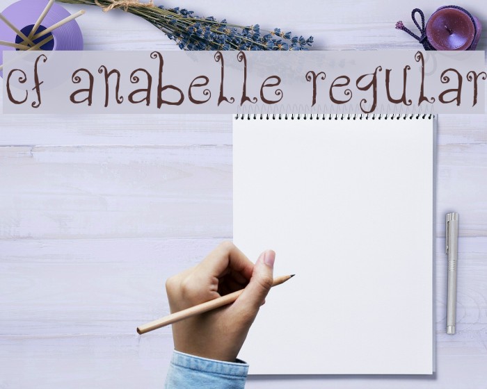 CF Anabelle Regular Font examples