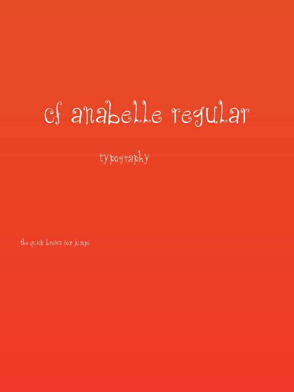 CF Anabelle Regular Poster