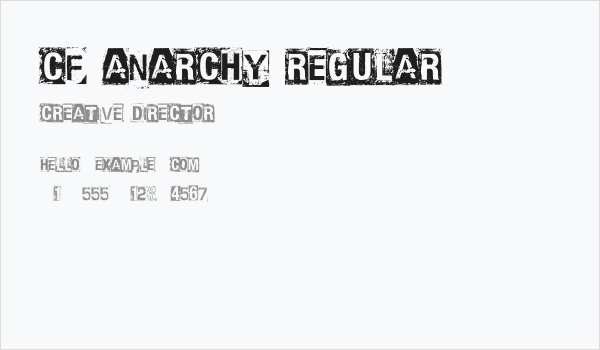 CF Anarchy Regular Business Card