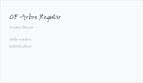 CF Arbre Regular Business Card