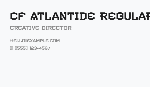 CF Atlantide Regular Business Card