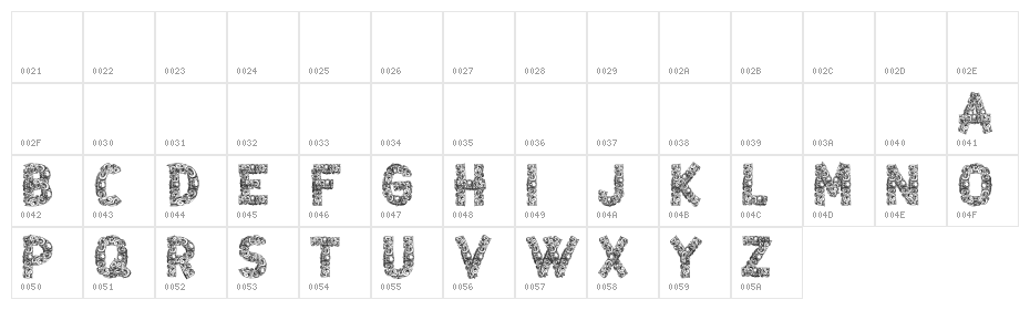 CF Azteques Regular Character Map