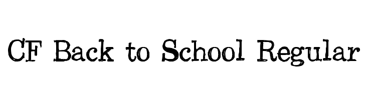 CF Back to School Regular  baixar fontes gratis