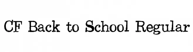 CF Back to School Regular  免费字体下载