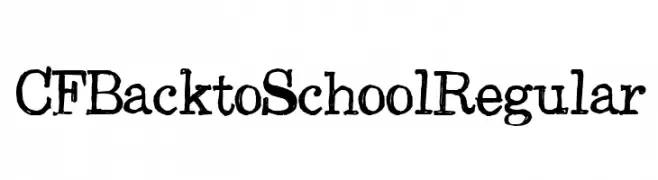 CF Back to School Regular  免费字体下载