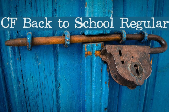CF Back to School Regular Font examples