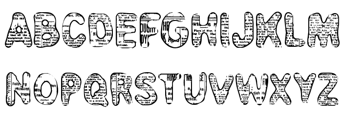 CF Bad News Regular Font LOWERCASE
