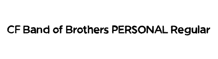 CF Band of Brothers PERSONAL Regular  font caratteri gratis