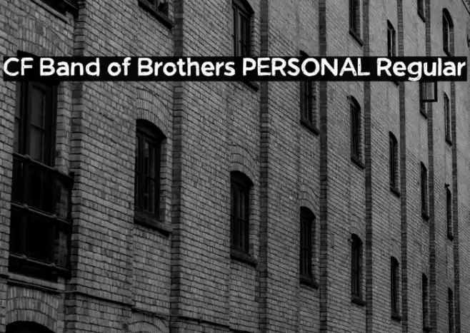 CF Band of Brothers PERSONAL Regular Font examples