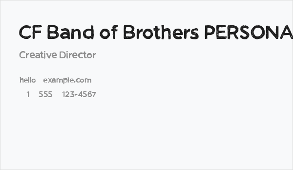 CF Band of Brothers PERSONAL Regular Business Card