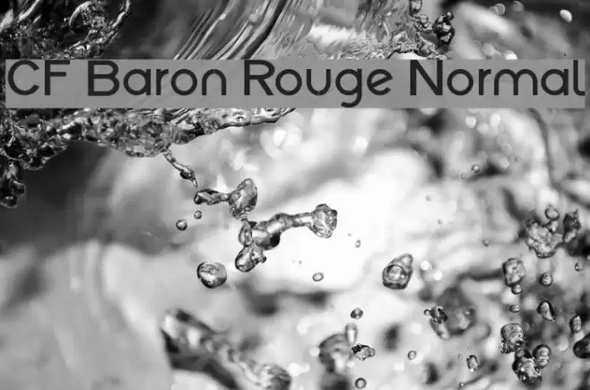 CF Baron Rouge Normal Font examples