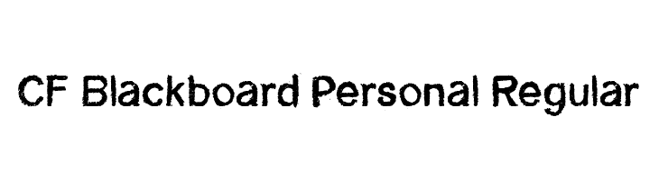 CF Blackboard Personal Regular  नि: शुल्क फ़ॉन्ट्स डाउनलोड